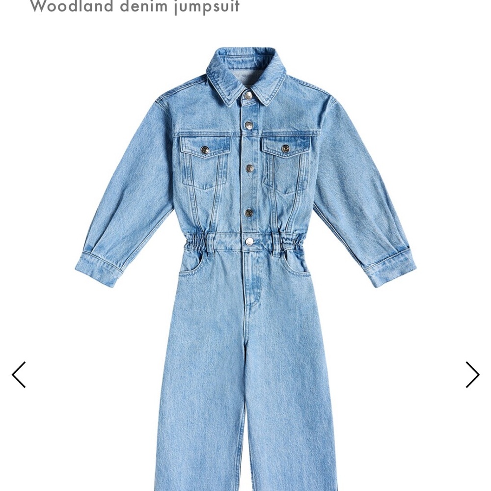 Woodland Light Blue Denim Jumpsuit for Kids